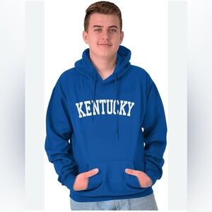 Champion University of Kentucky blue‎ sweat shirt hoodie with front logo size L